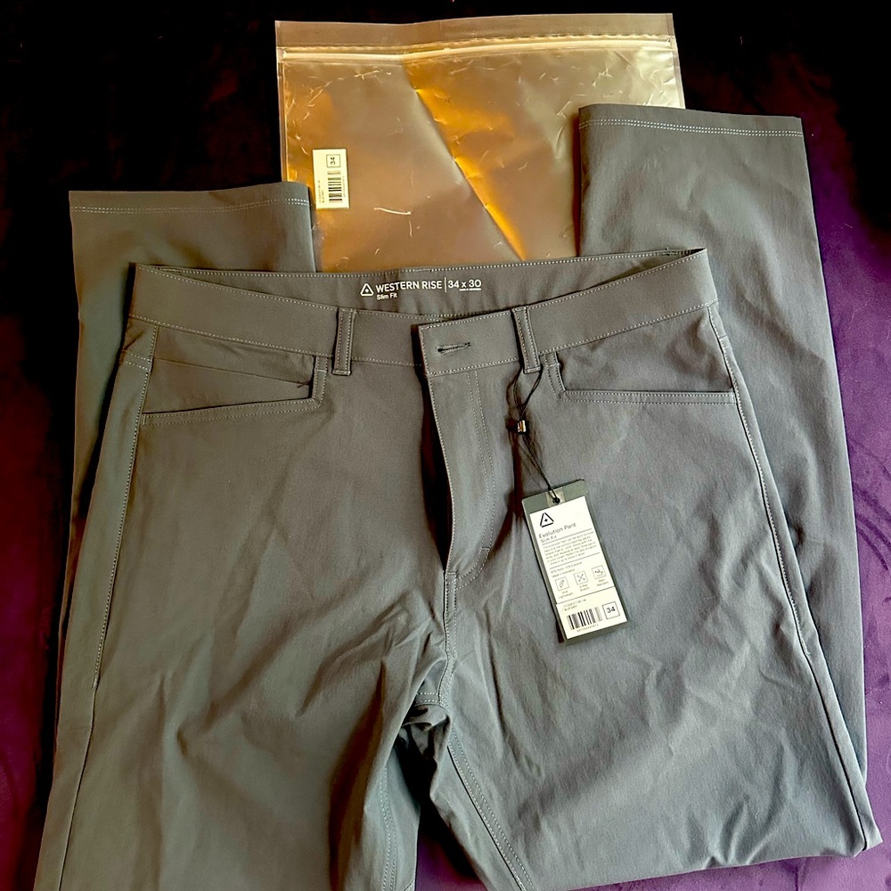 Western Rise Evolution Pant slim fit - NWT, 34/30